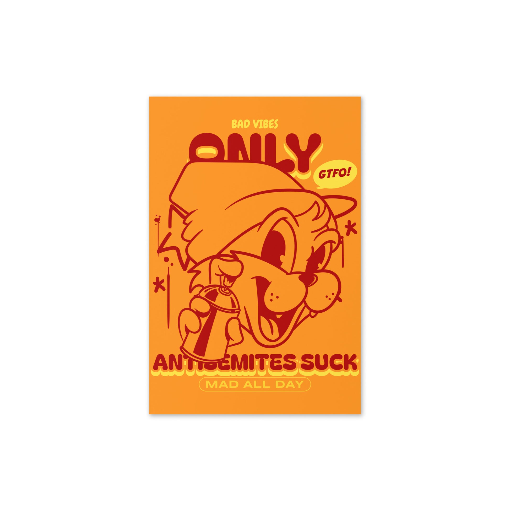 Streetart Graffiti Cartoon | Antisemitism | Greeting Card