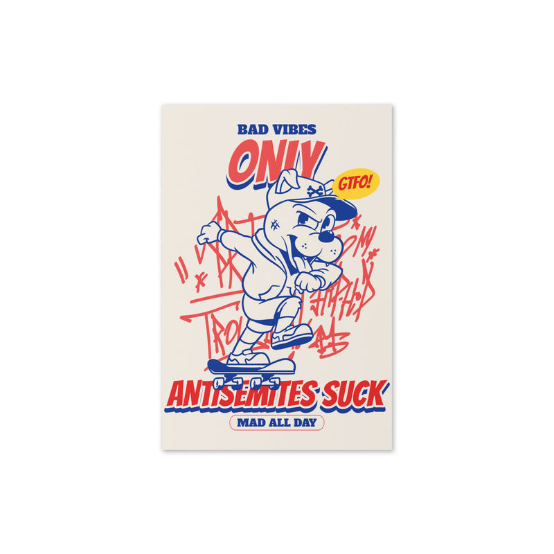 Streetart Graffiti Cartoon | Antisemitism | Greeting Card