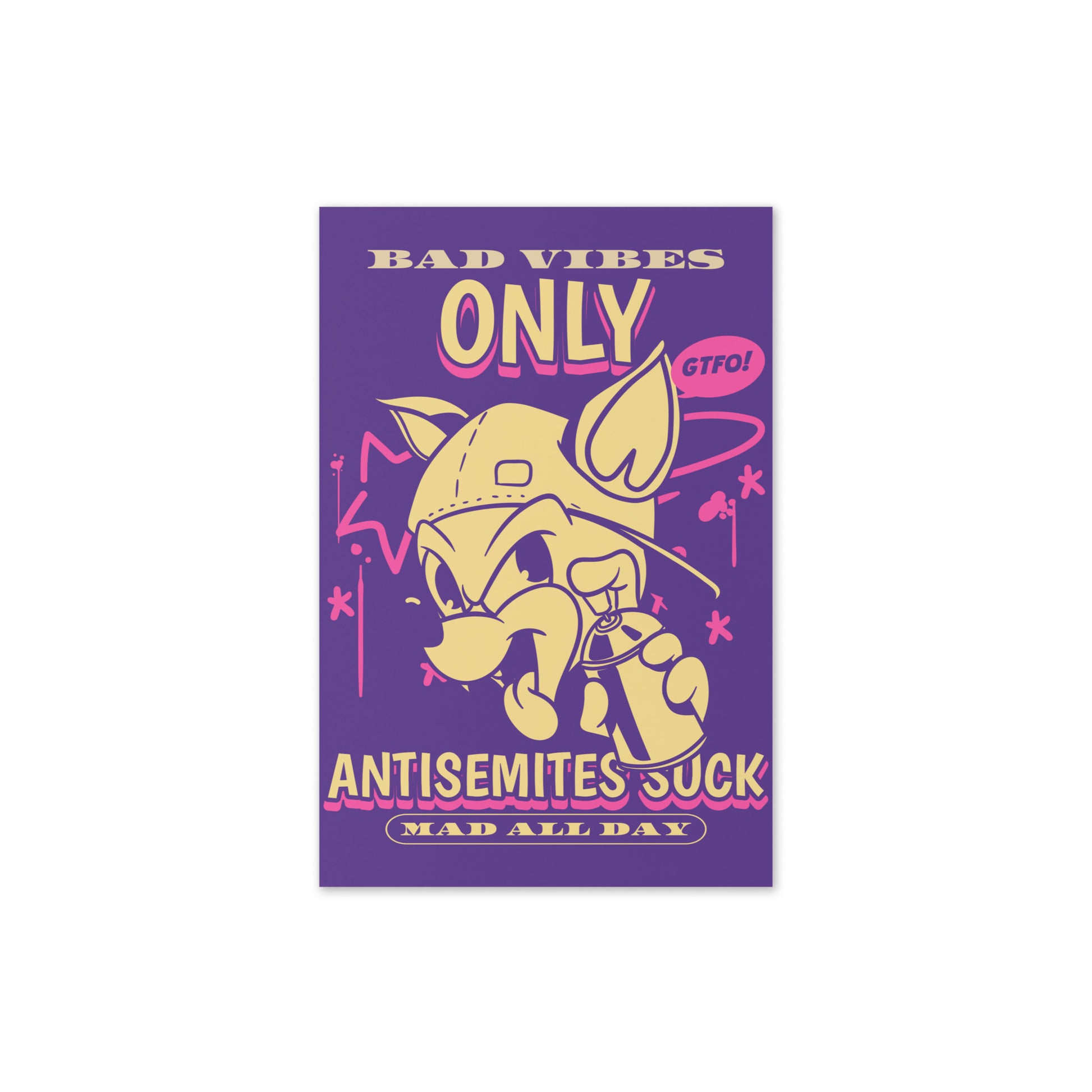 Streetart Graffiti Cartoon | Antisemitism | Greeting Card