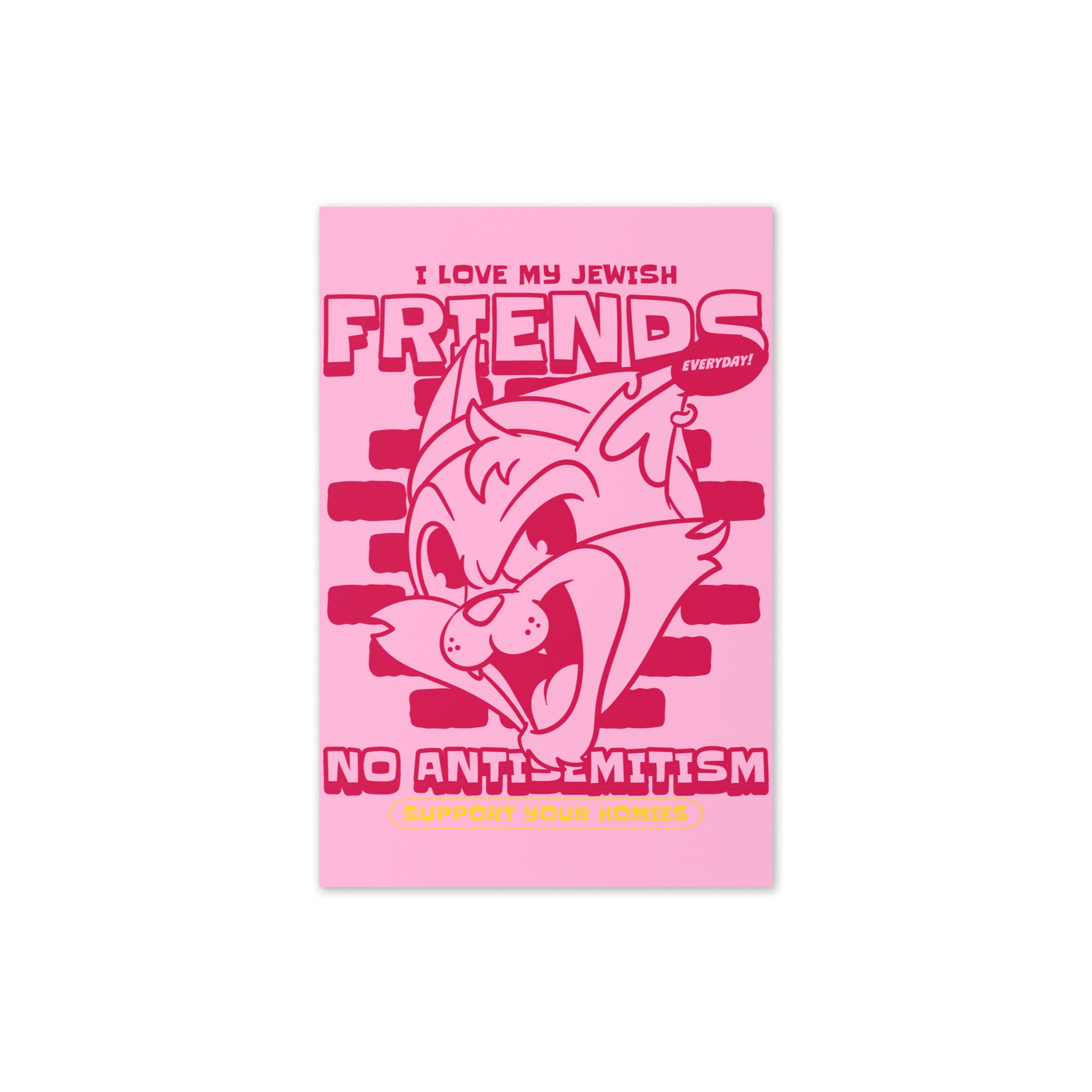 Streetart Graffiti Cartoon | Antisemitism | Greeting Card
