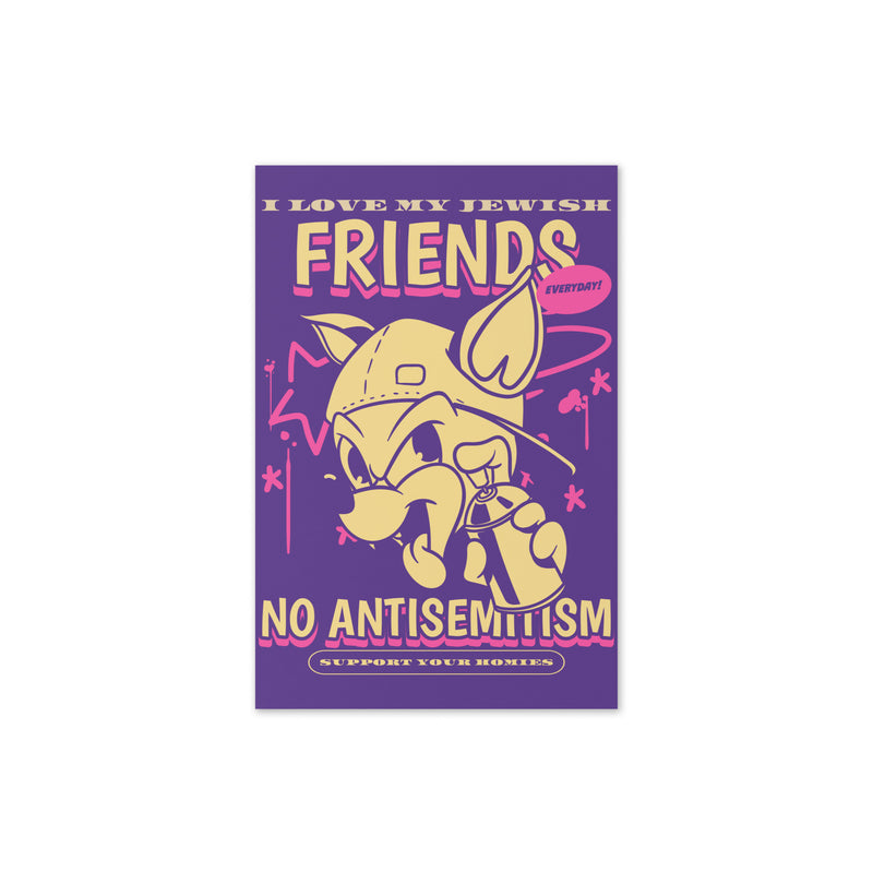 Streetart Graffiti Cartoon | Antisemitism | Greeting Card