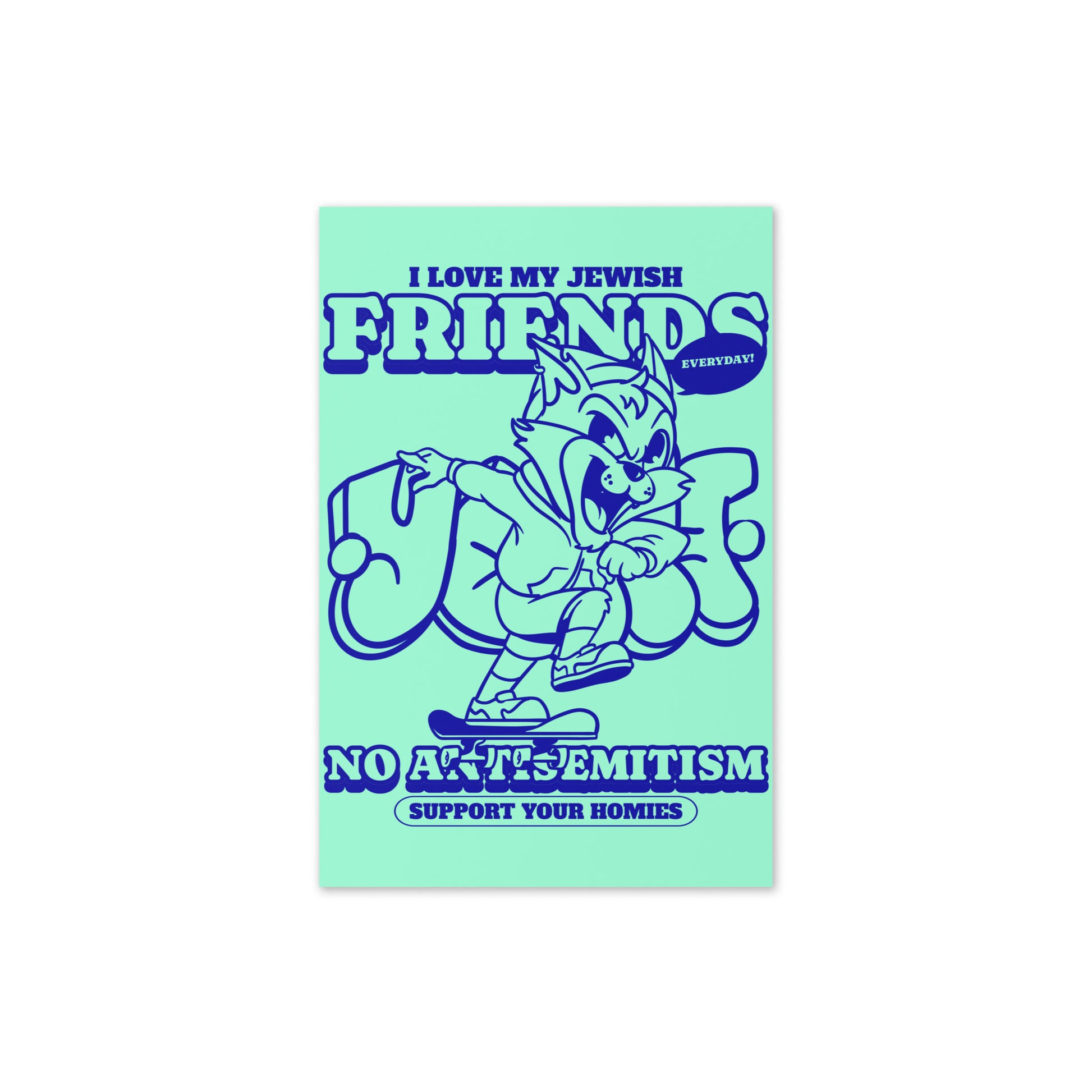 Streetart Graffiti Cartoon | Antisemitism | Greeting Card