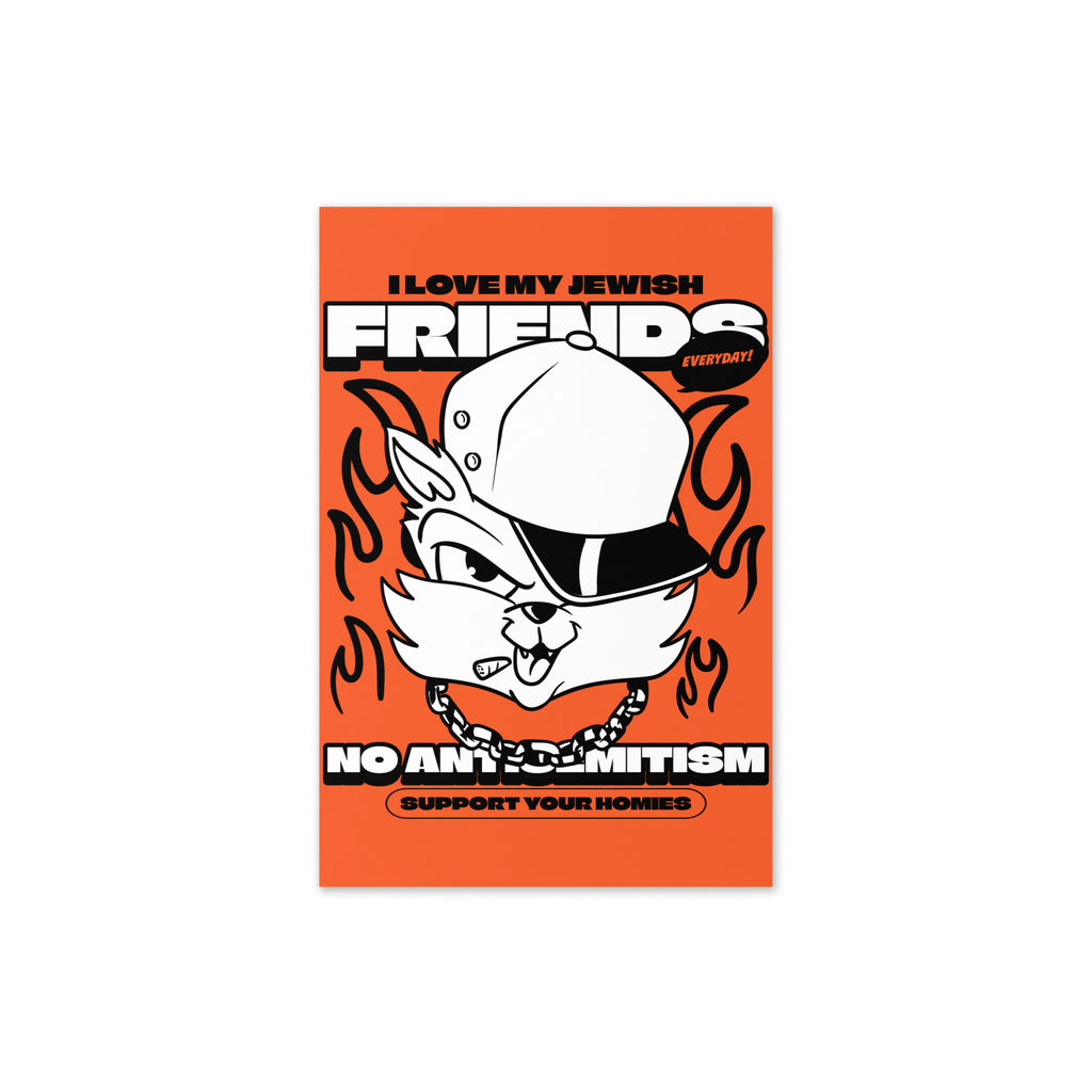 Streetart Graffiti Cartoon | Antisemitism | Greeting Card