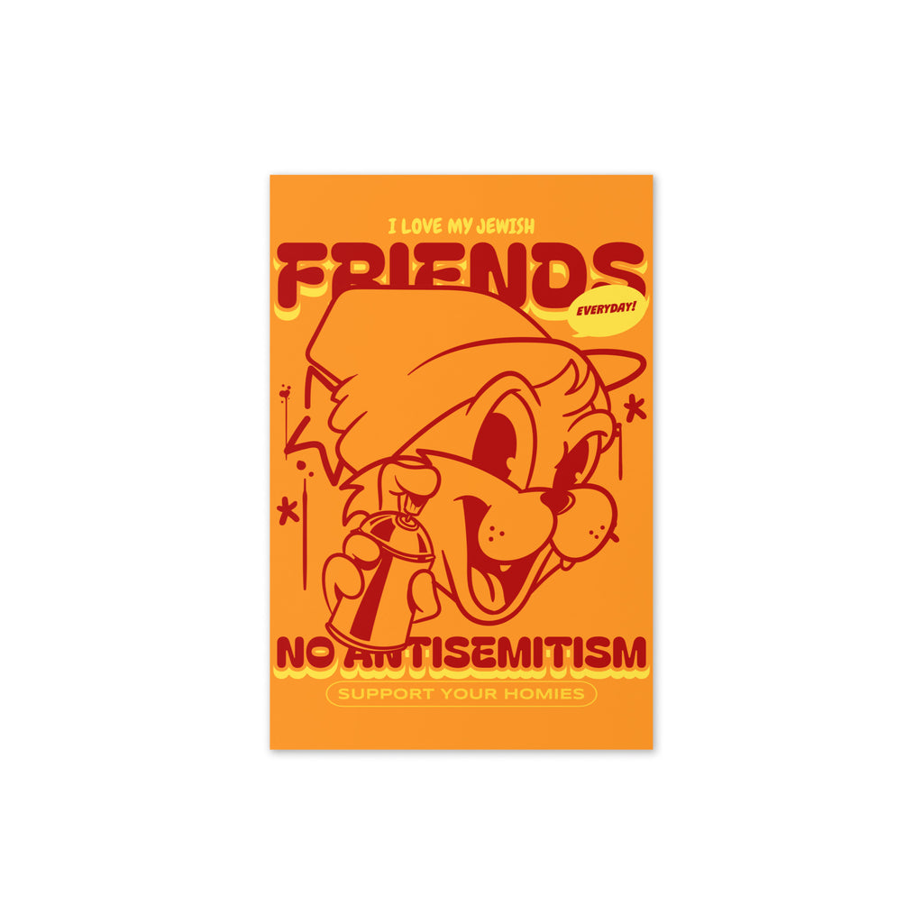 Streetart Graffiti Cartoon | Antisemitism | Greeting Card
