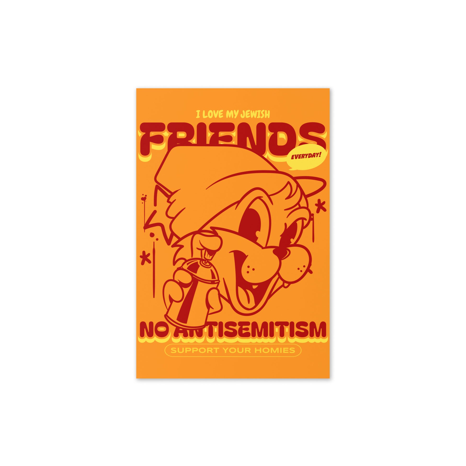 Streetart Graffiti Cartoon | Antisemitism | Greeting Card