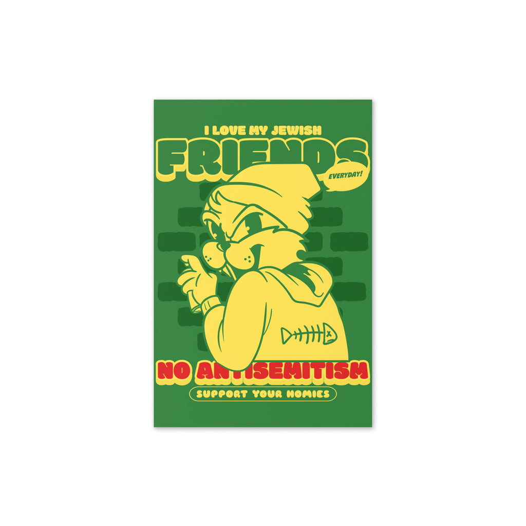 Streetart Graffiti Cartoon | Antisemitism | Greeting Card