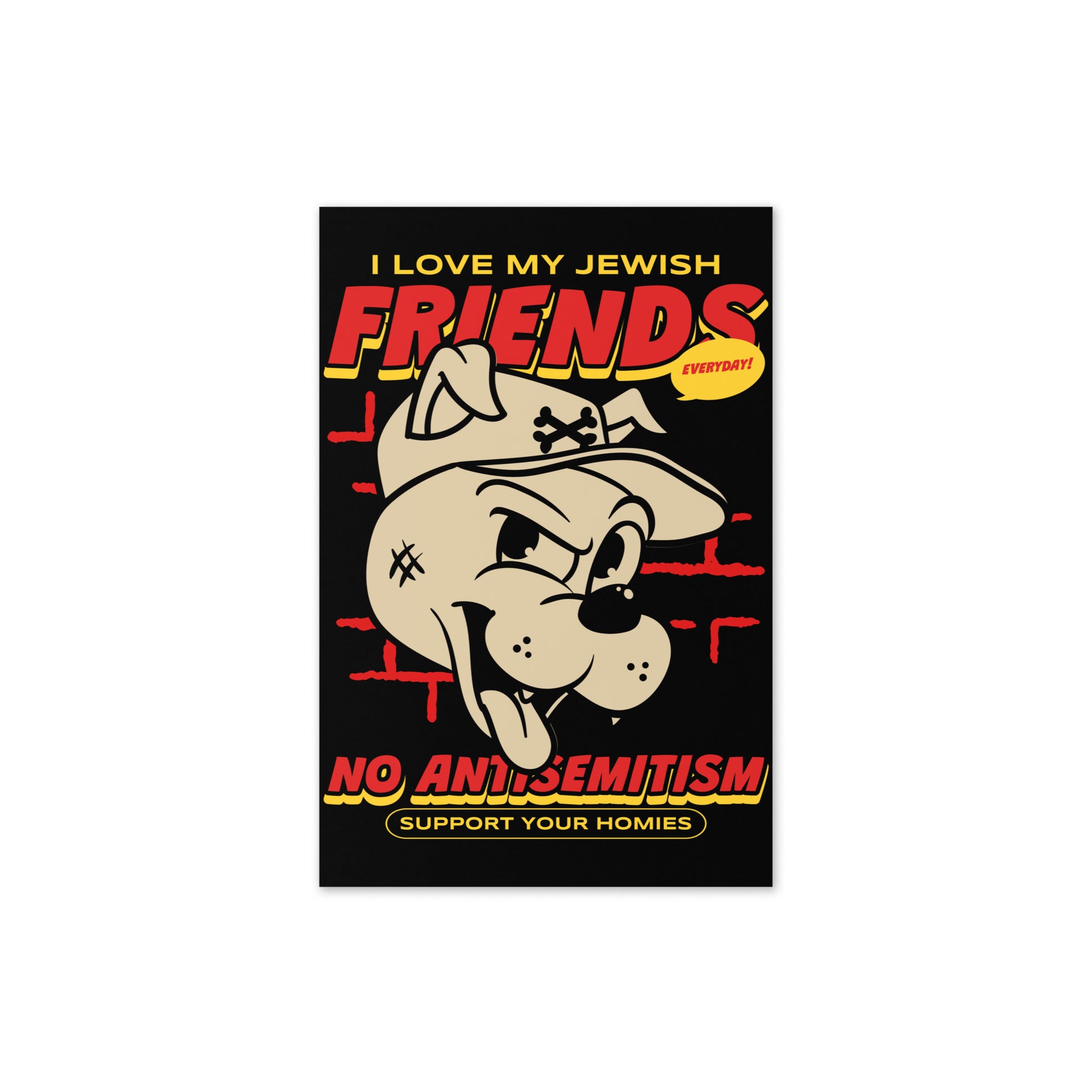 Streetart Graffiti Cartoon | Antisemitism | Greeting Card