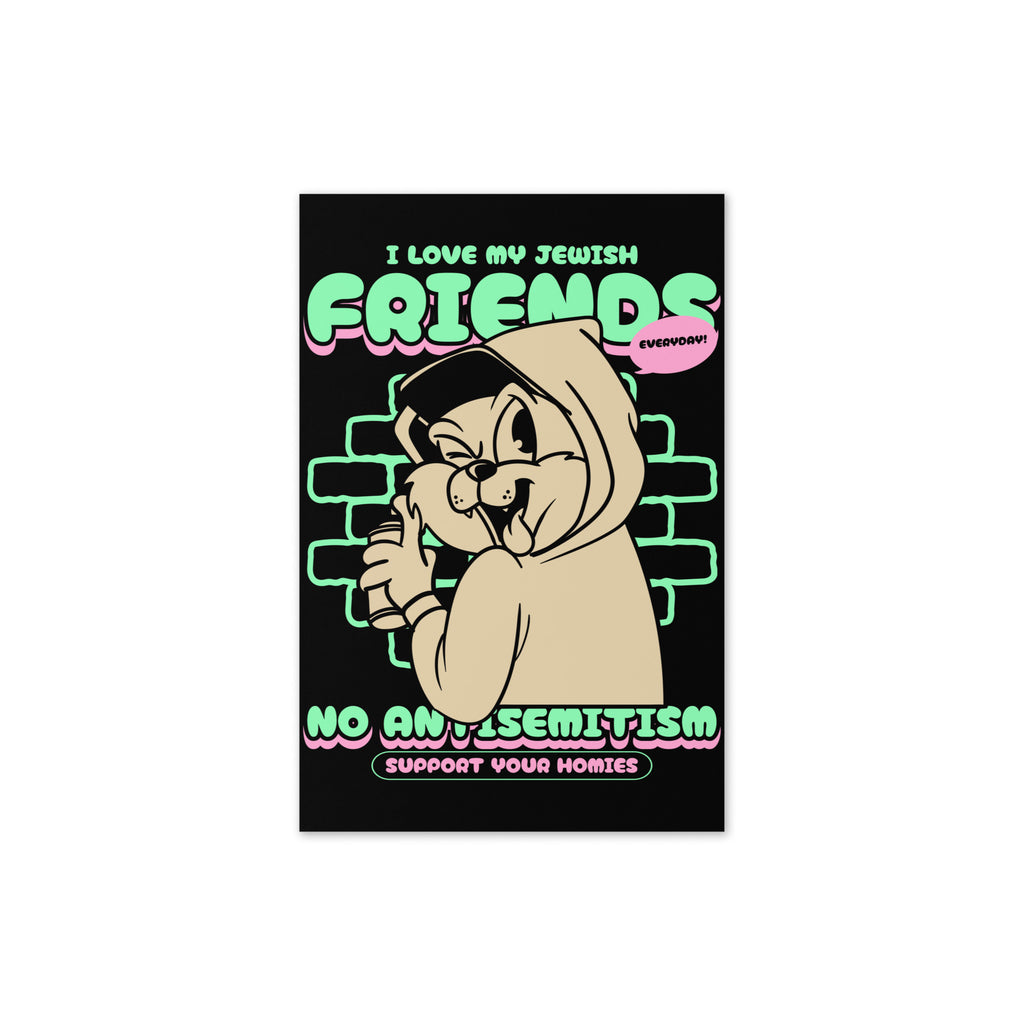 Streetart Graffiti Cartoon | Antisemitism | Greeting Card
