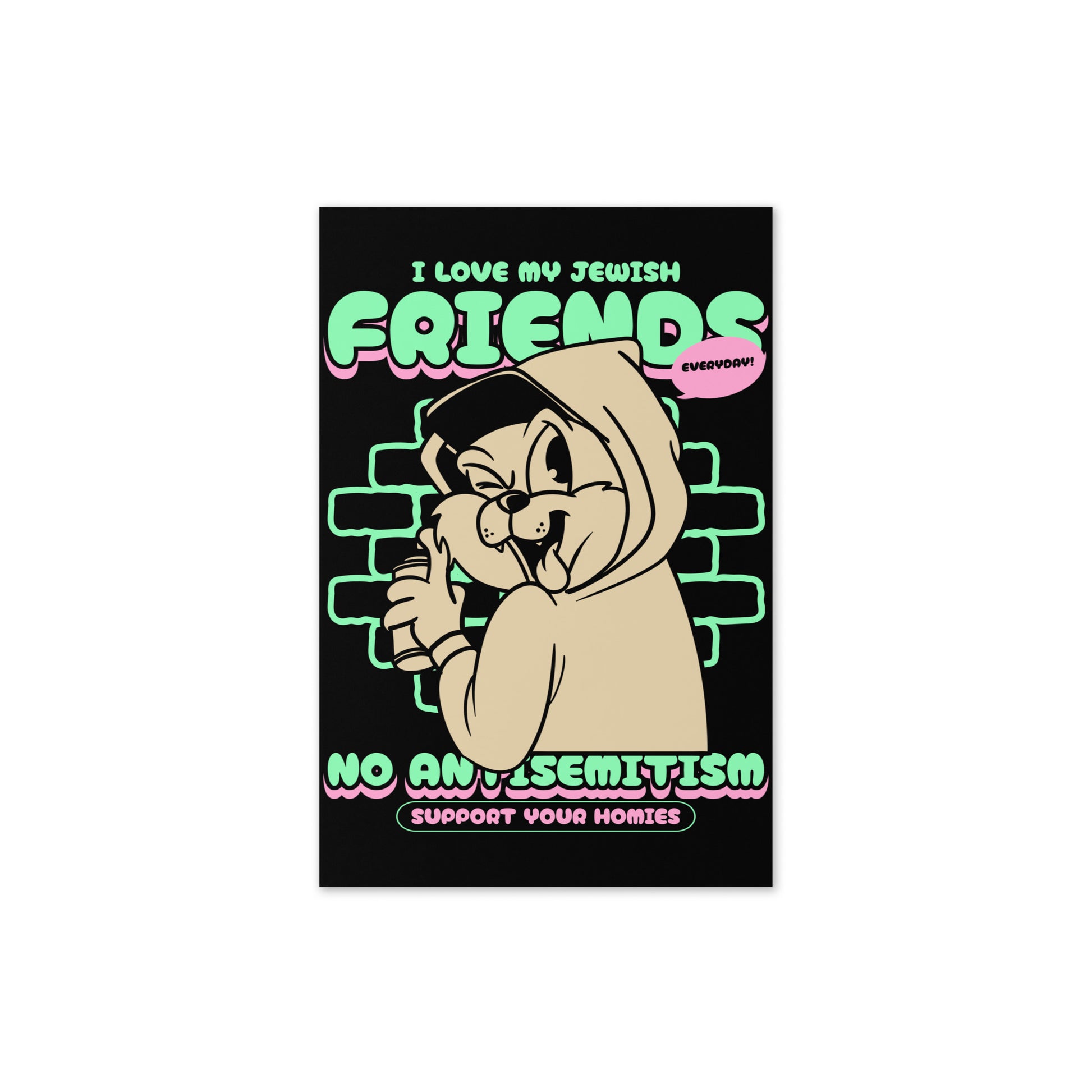 Streetart Graffiti Cartoon | Antisemitism | Greeting Card