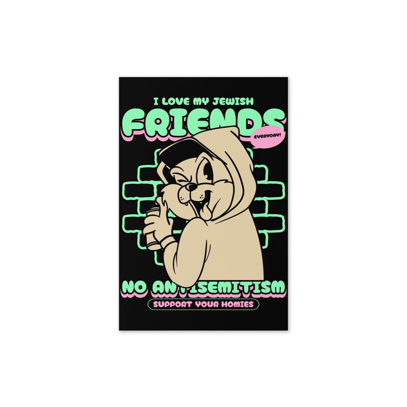 Streetart Graffiti Cartoon | Antisemitism | Greeting Card