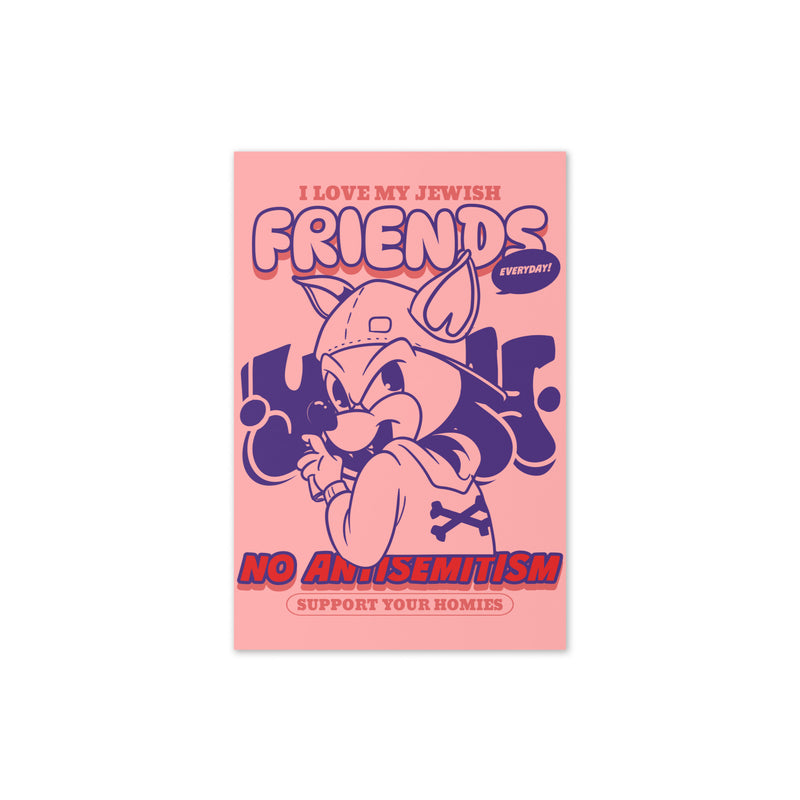 Streetart Graffiti Cartoon | Antisemitism | Greeting Card