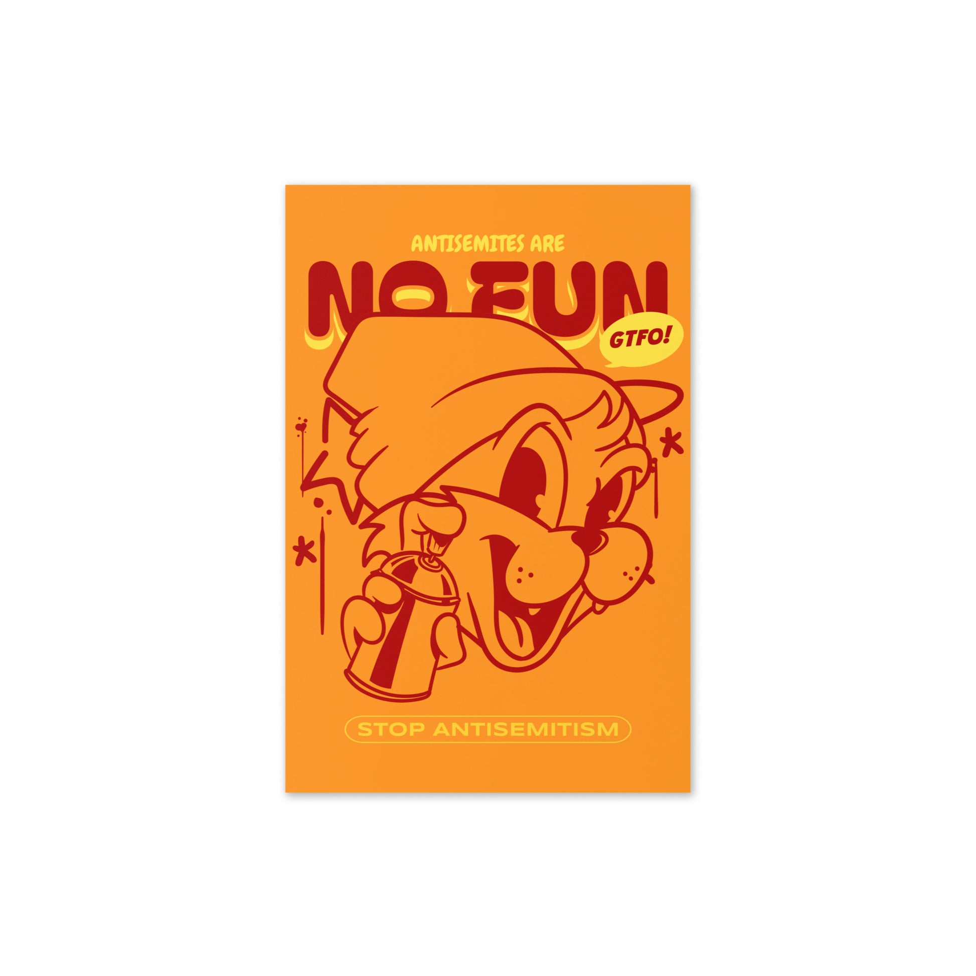 Streetart Graffiti Cartoon | Antisemitism | Greeting Card