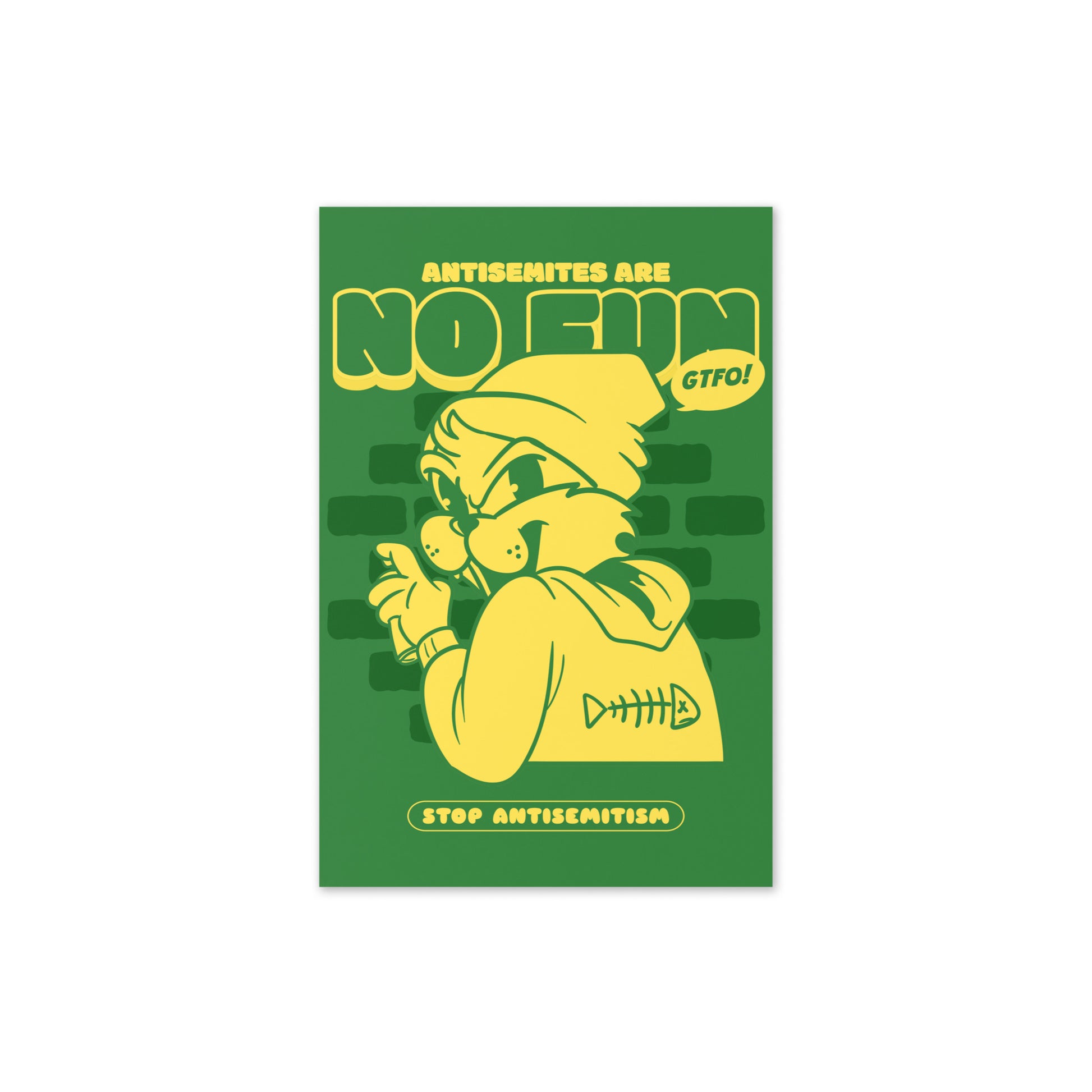 Streetart Graffiti Cartoon | Antisemitism | Greeting Card