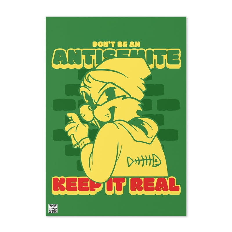 Streetart Graffiti Cartoon | Antisemitism | Greeting Card