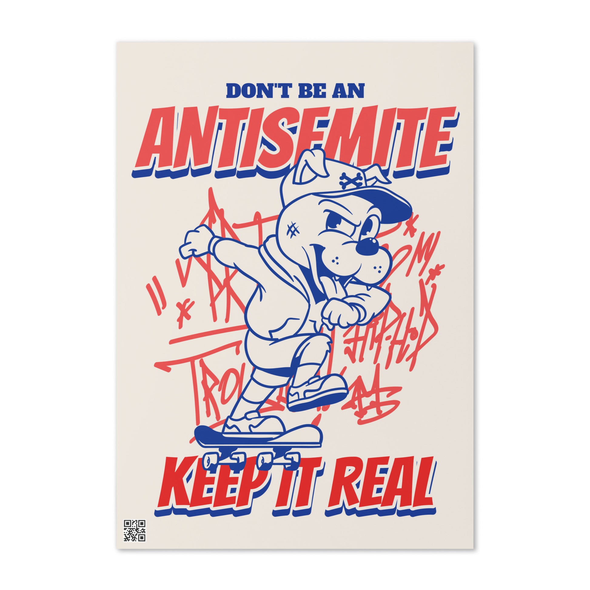 Streetart Graffiti Cartoon | Antisemitism | Greeting Card