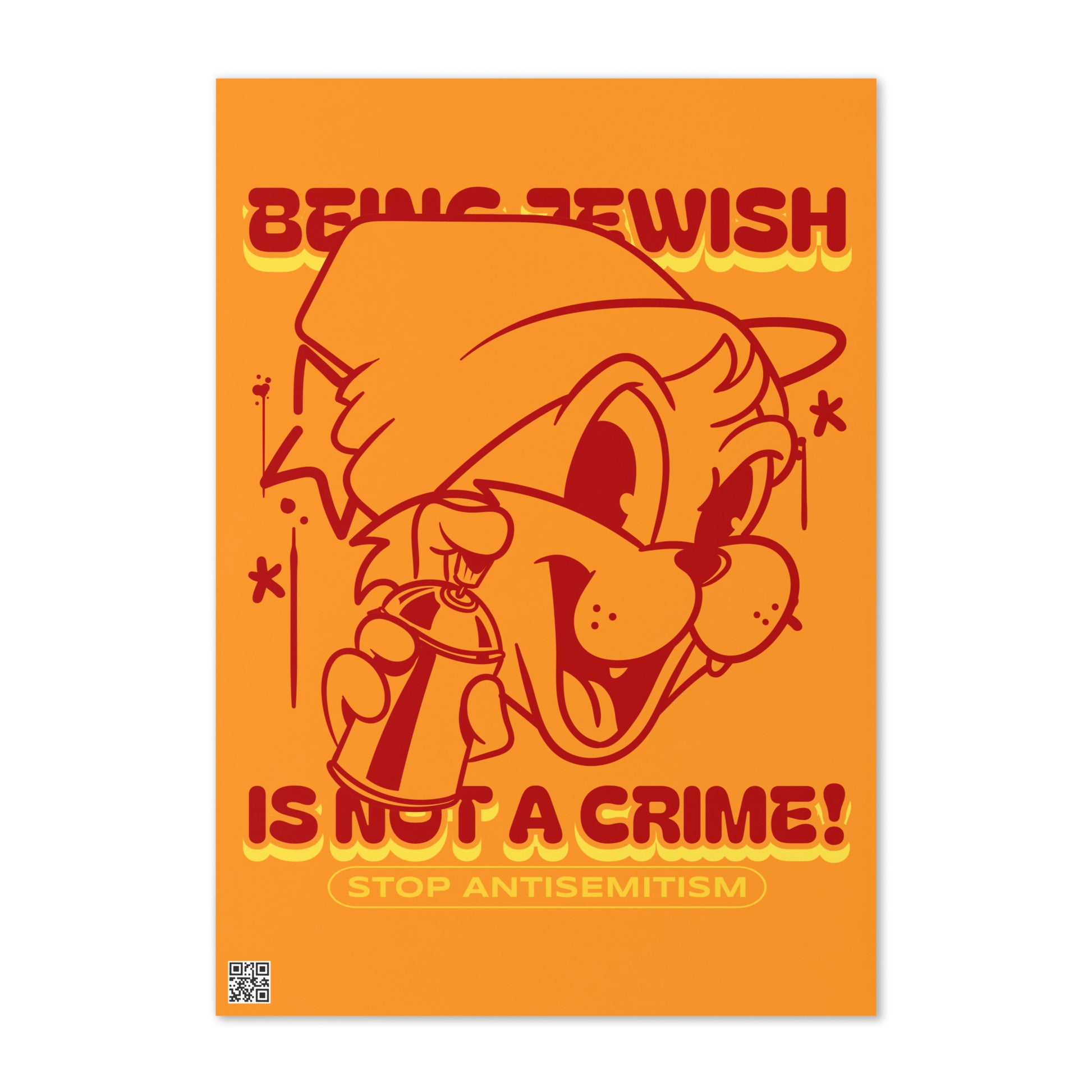 Streetart Graffiti Cartoon | Antisemitism | Greeting Card