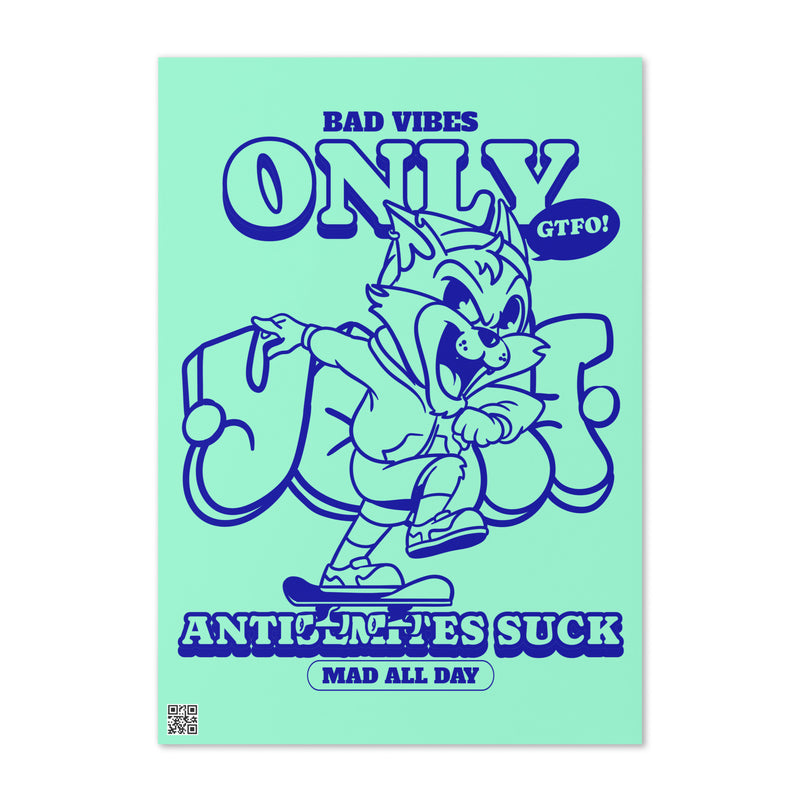 Streetart Graffiti Cartoon | Antisemitism | Greeting Card