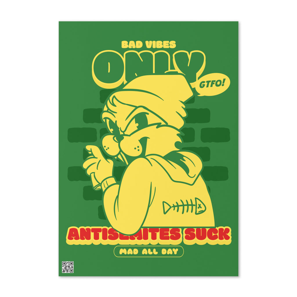 Streetart Graffiti Cartoon | Antisemitism | Greeting Card