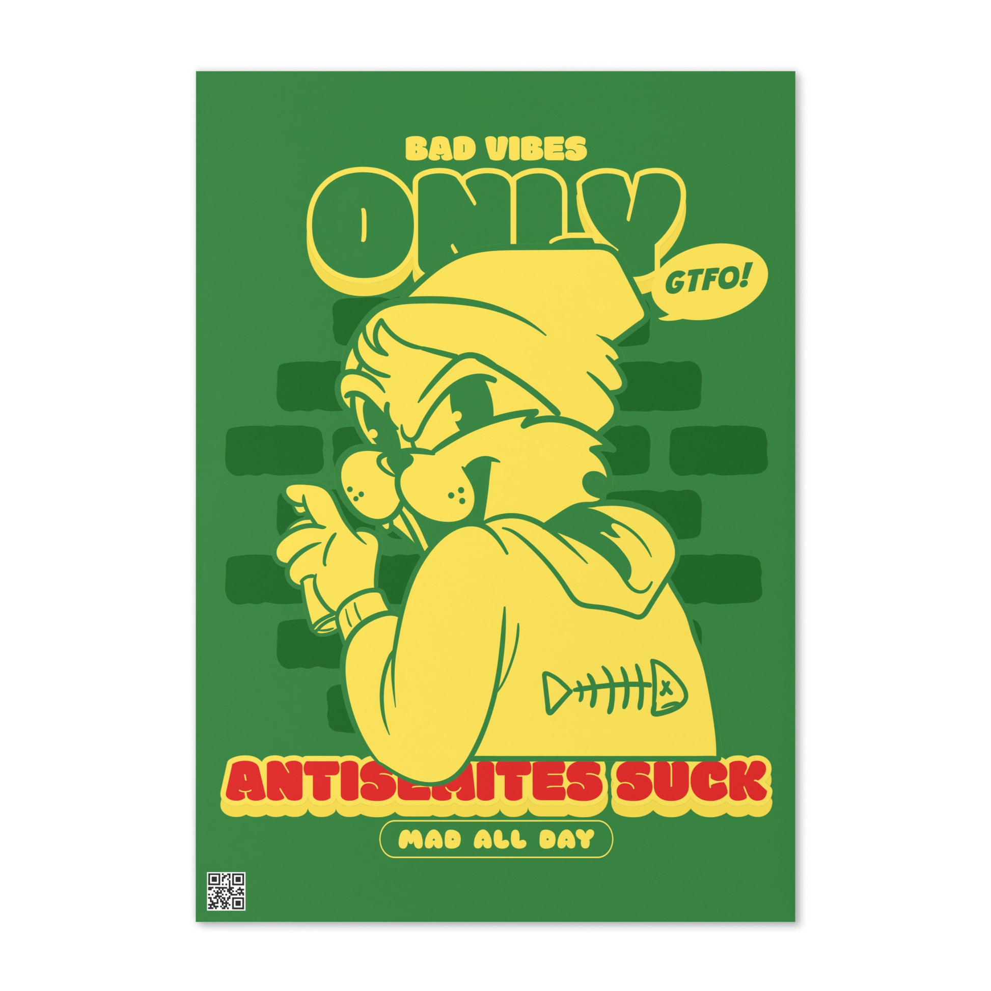Streetart Graffiti Cartoon | Antisemitism | Greeting Card