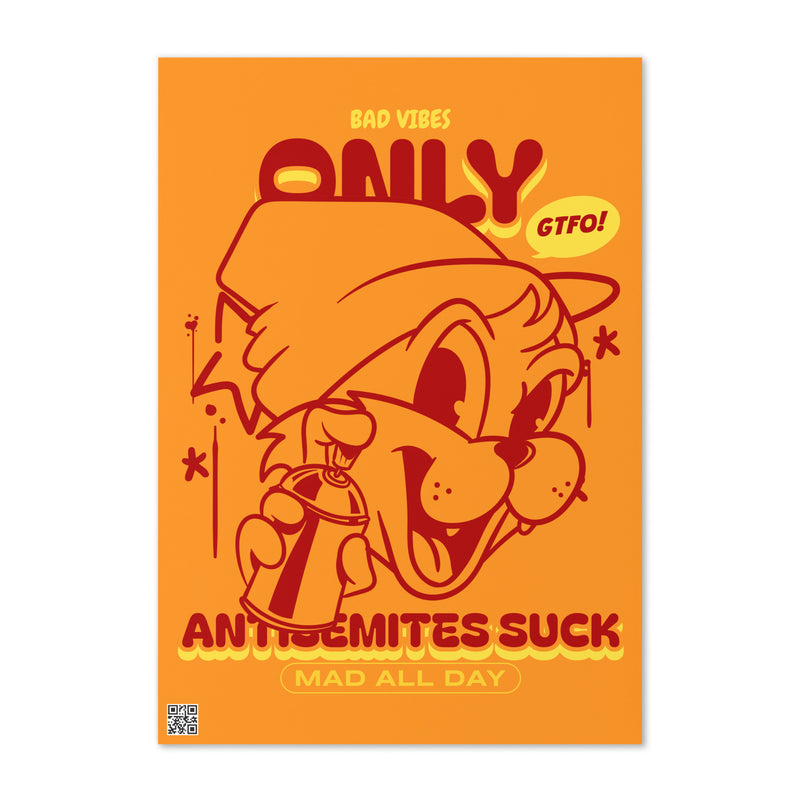 Streetart Graffiti Cartoon | Antisemitism | Greeting Card
