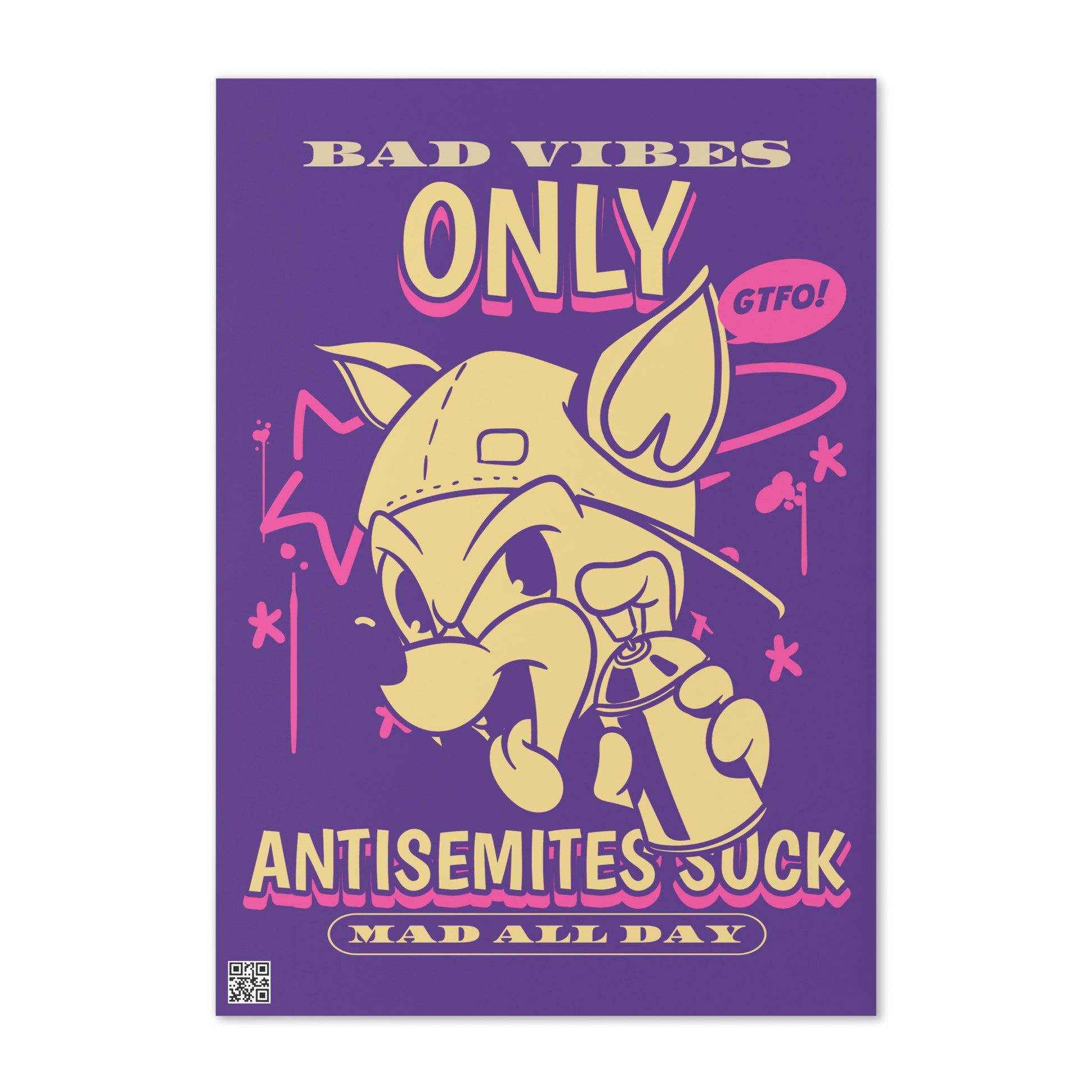 Streetart Graffiti Cartoon | Antisemitism | Greeting Card