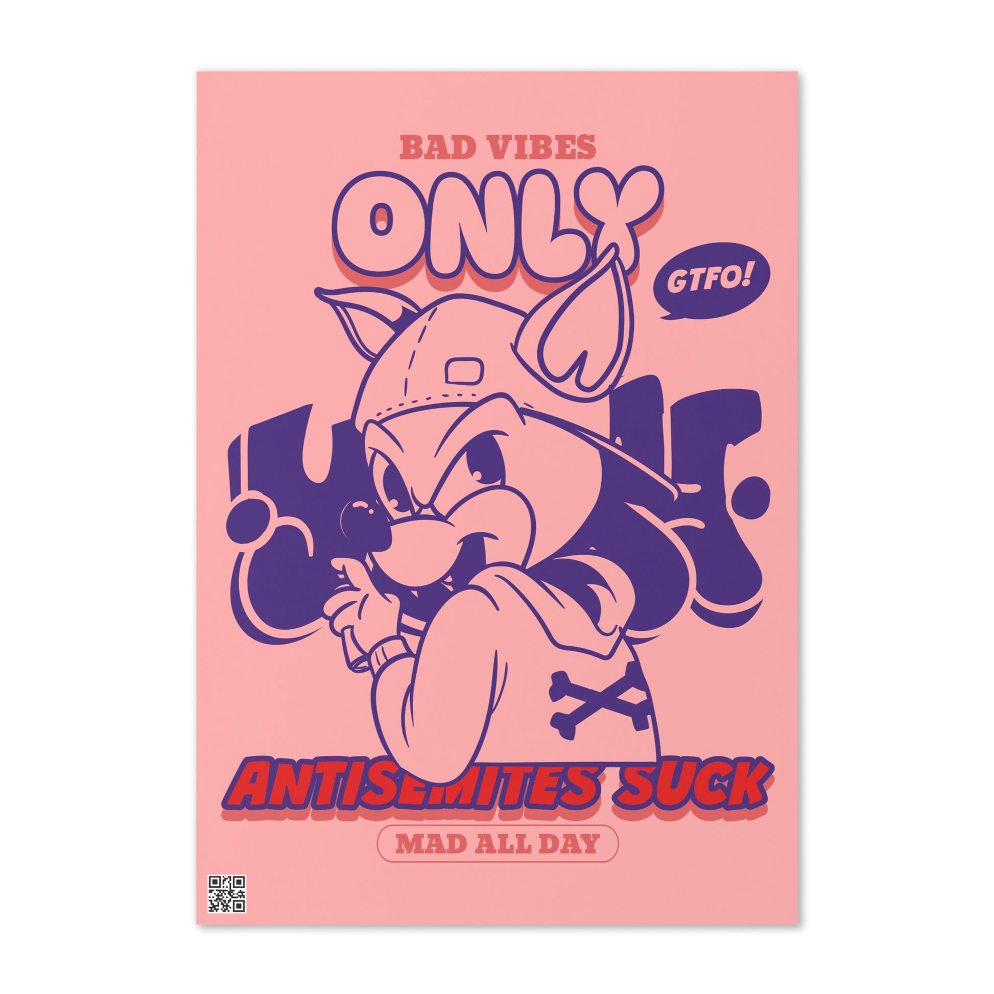 Streetart Graffiti Cartoon | Antisemitism | Greeting Card