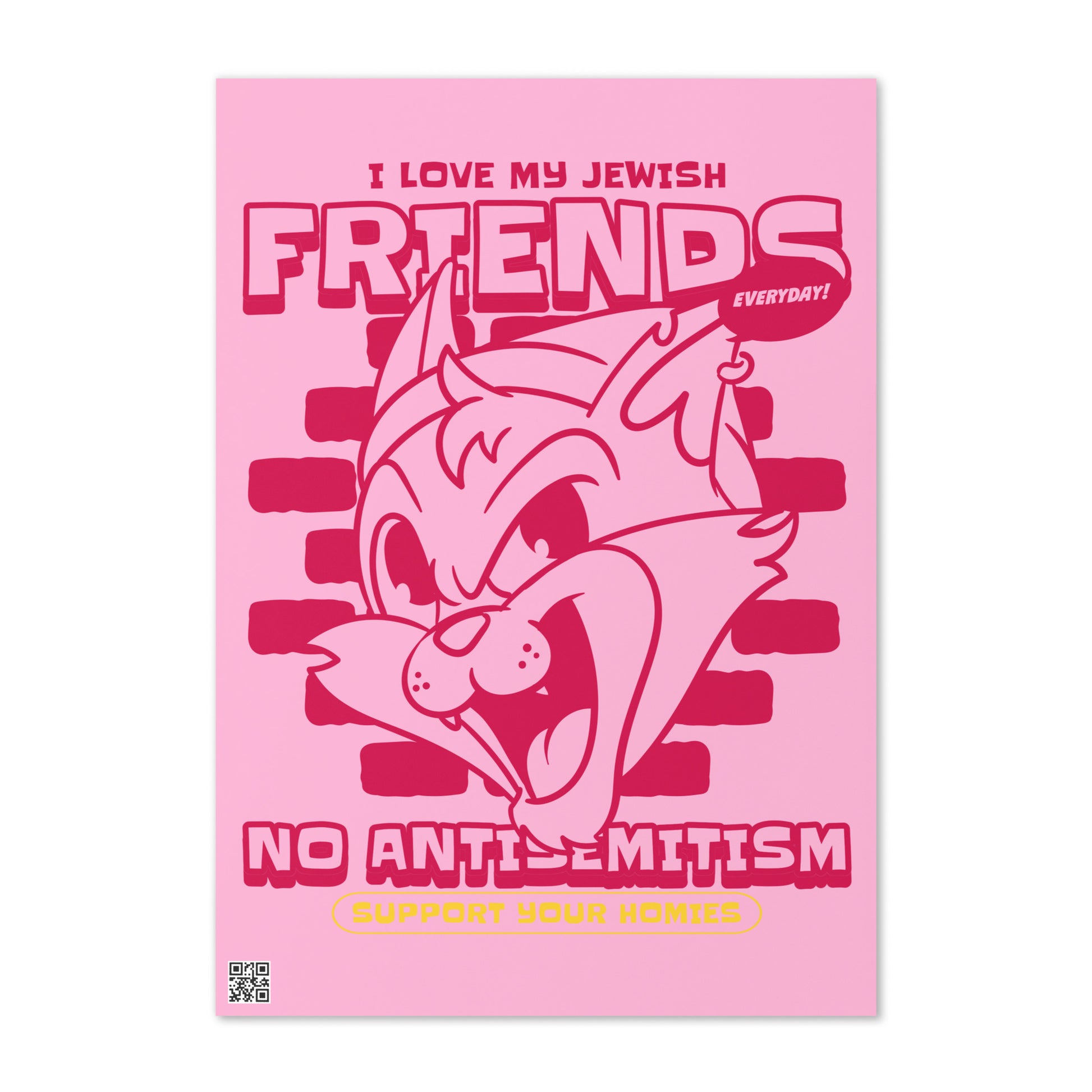 Streetart Graffiti Cartoon | Antisemitism | Greeting Card