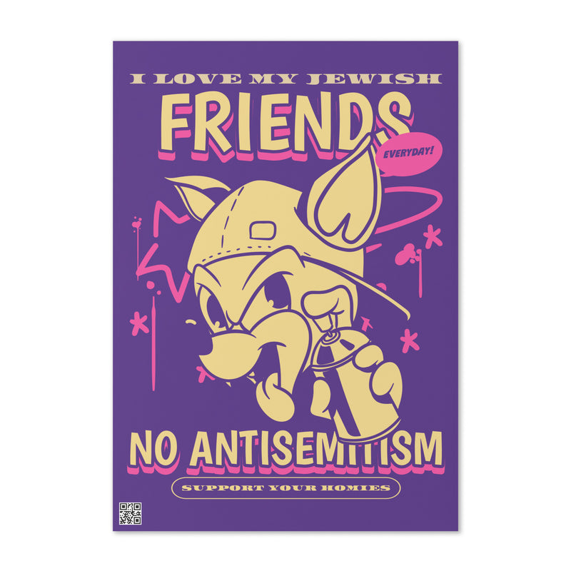 Streetart Graffiti Cartoon | Antisemitism | Greeting Card