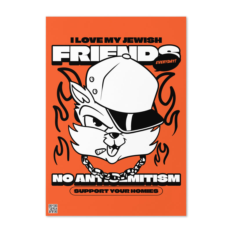Streetart Graffiti Cartoon | Antisemitism | Greeting Card