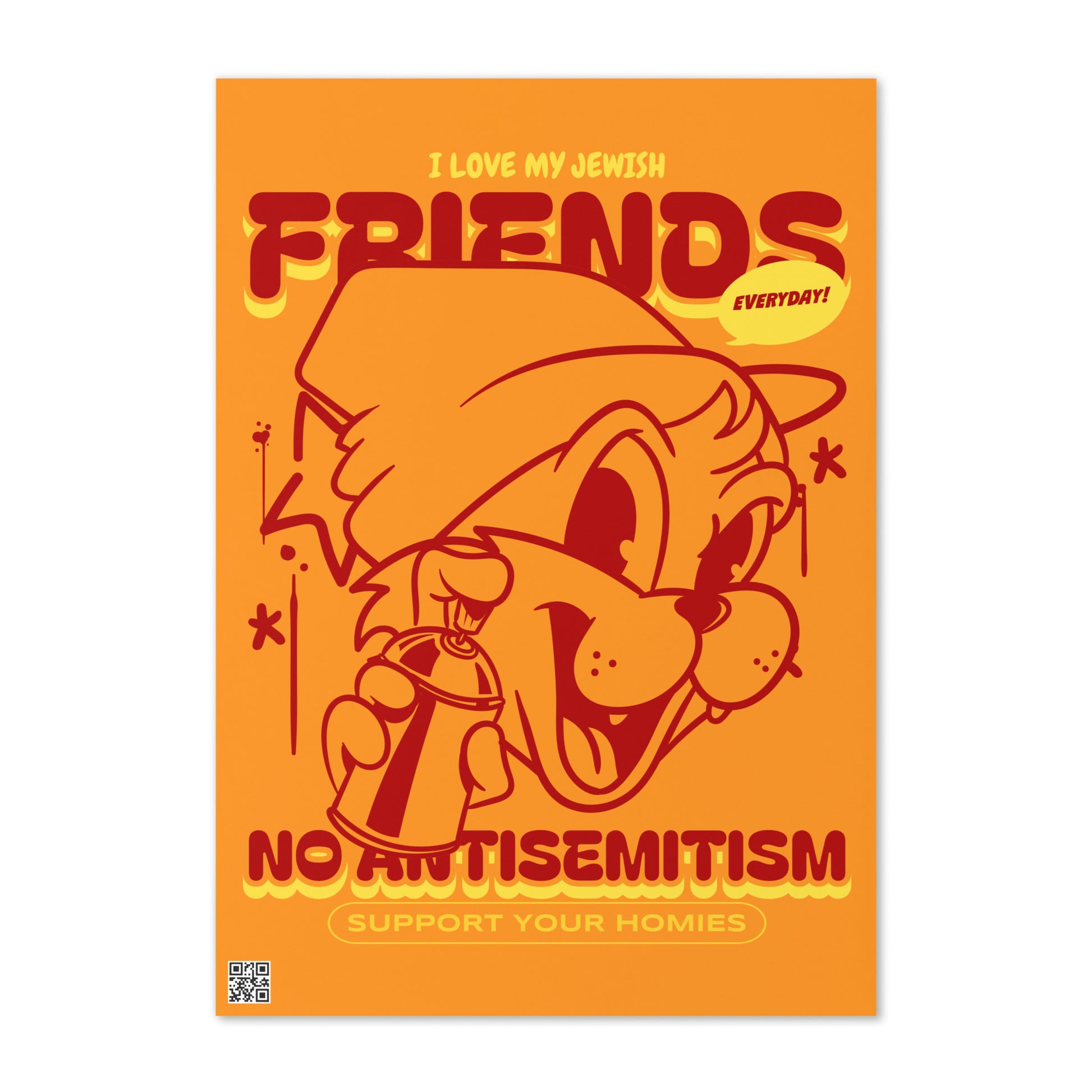 Streetart Graffiti Cartoon | Antisemitism | Greeting Card