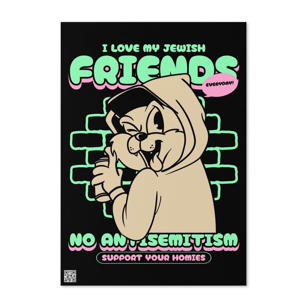 Streetart Graffiti Cartoon | Antisemitism | Greeting Card