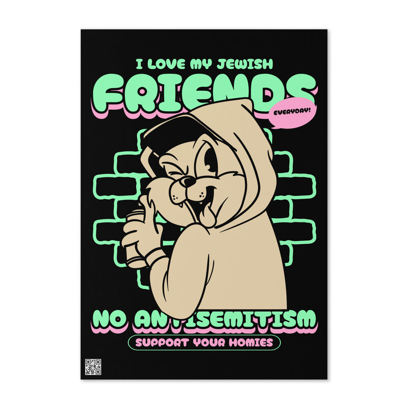Streetart Graffiti Cartoon | Antisemitism | Greeting Card