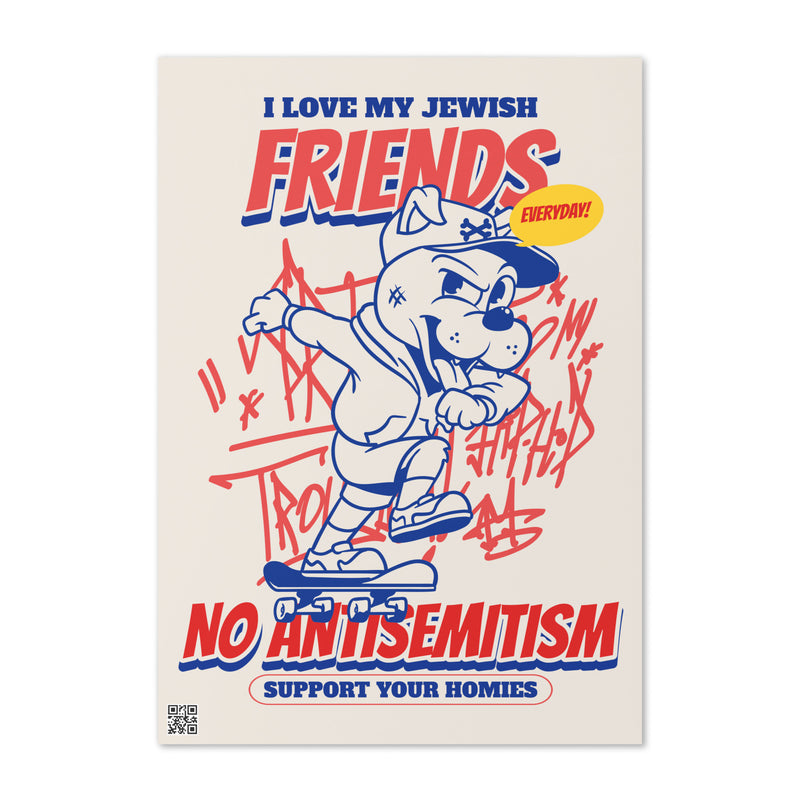 Streetart Graffiti Cartoon | Antisemitism | Greeting Card