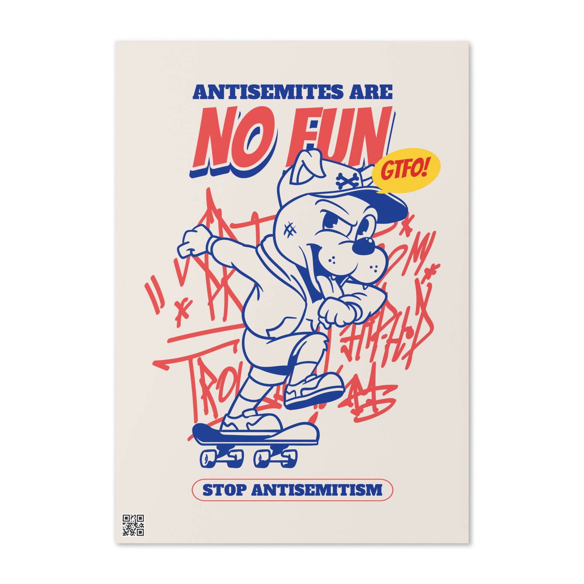 Streetart Graffiti Cartoon | Antisemitism | Greeting Card