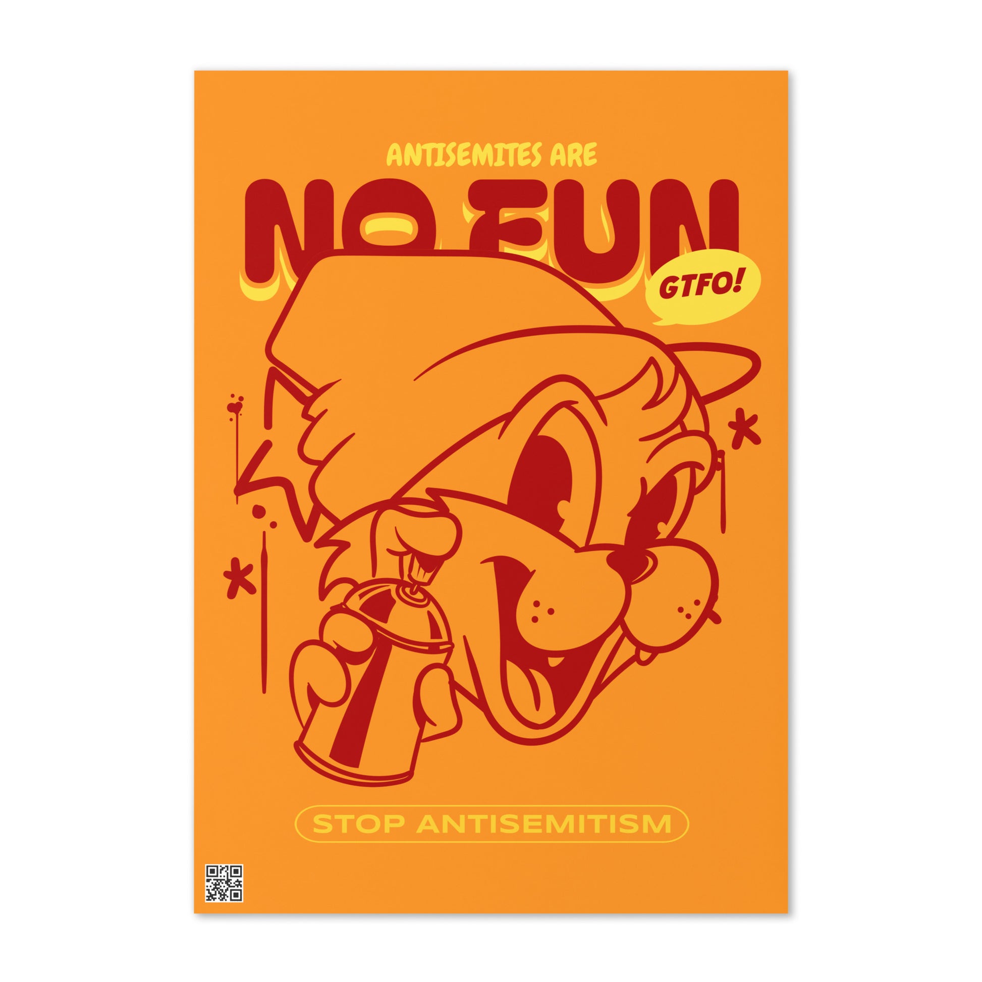 Streetart Graffiti Cartoon | Antisemitism | Greeting Card