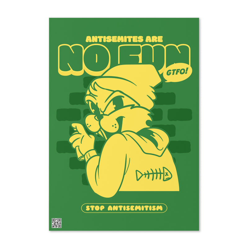Streetart Graffiti Cartoon | Antisemitism | Greeting Card