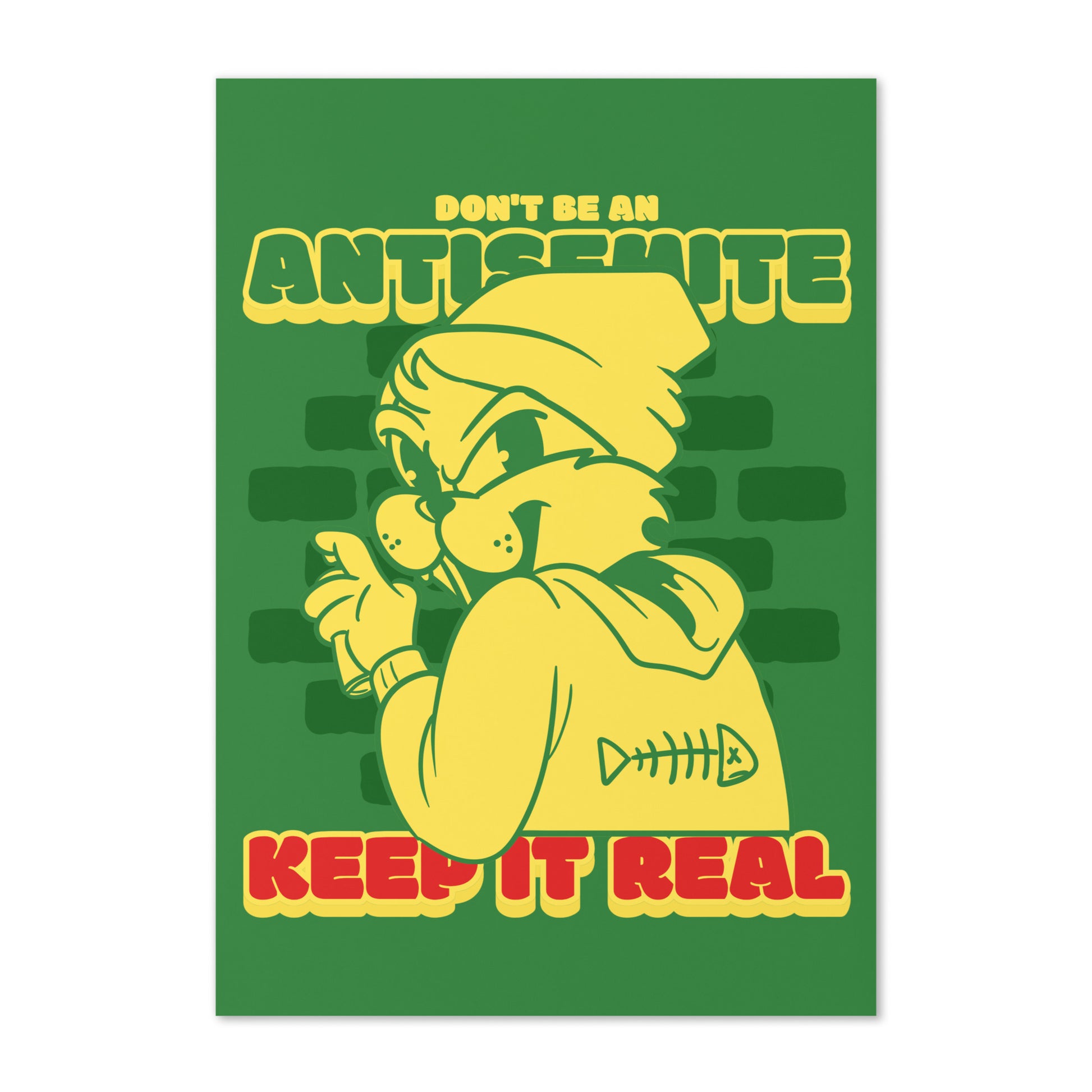 Streetart Graffiti Cartoon | Antisemitism | Greeting Card