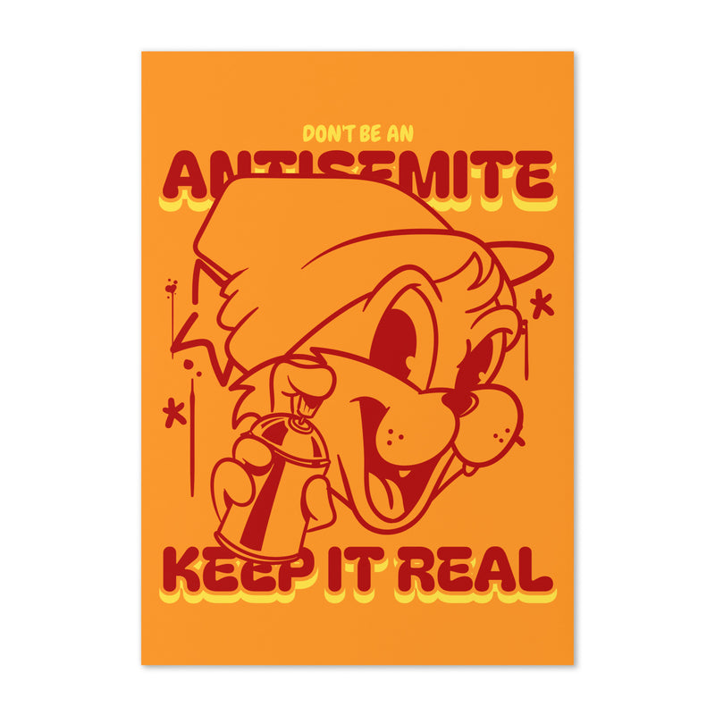Streetart Graffiti Cartoon | Antisemitism | Greeting Card