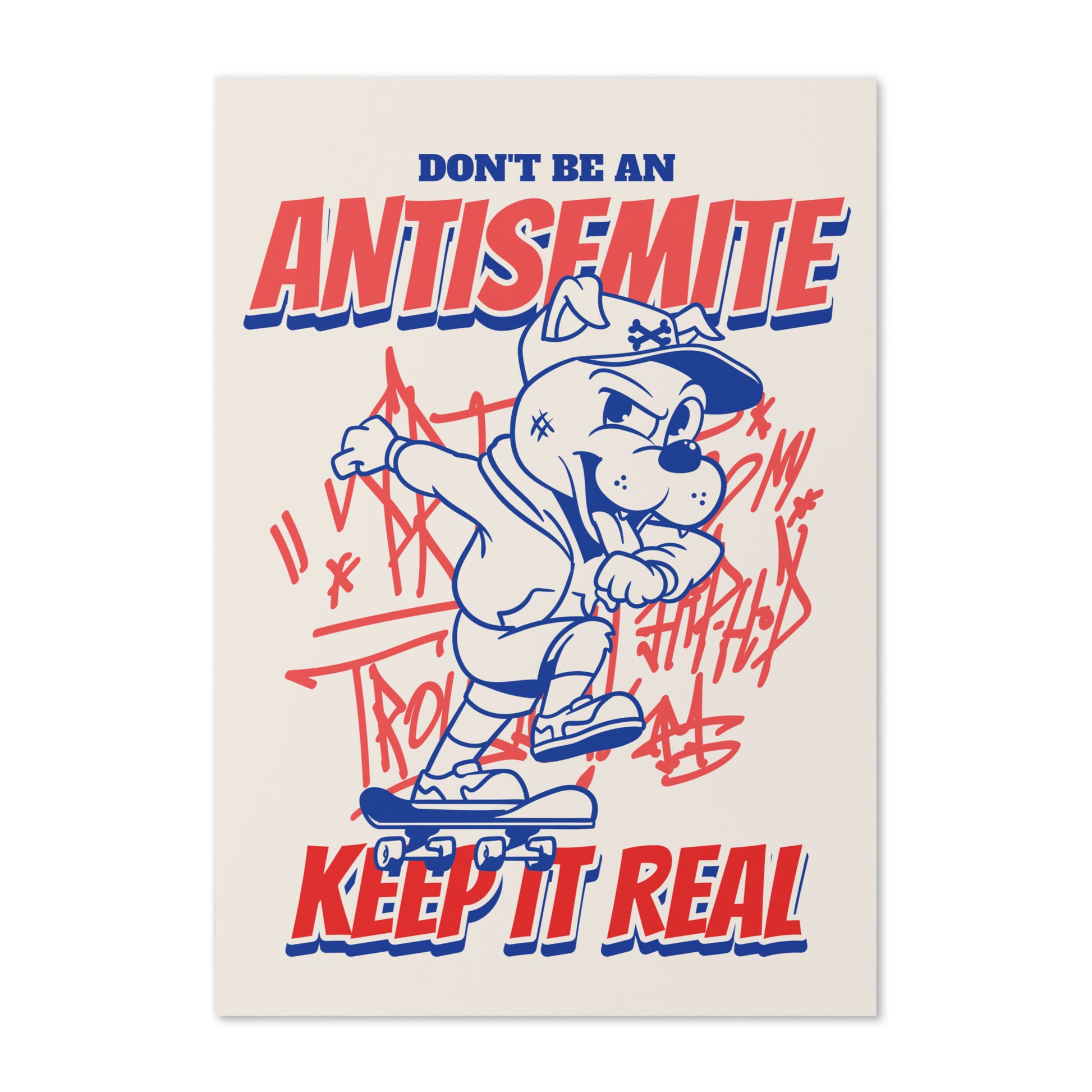 Streetart Graffiti Cartoon | Antisemitism | Greeting Card