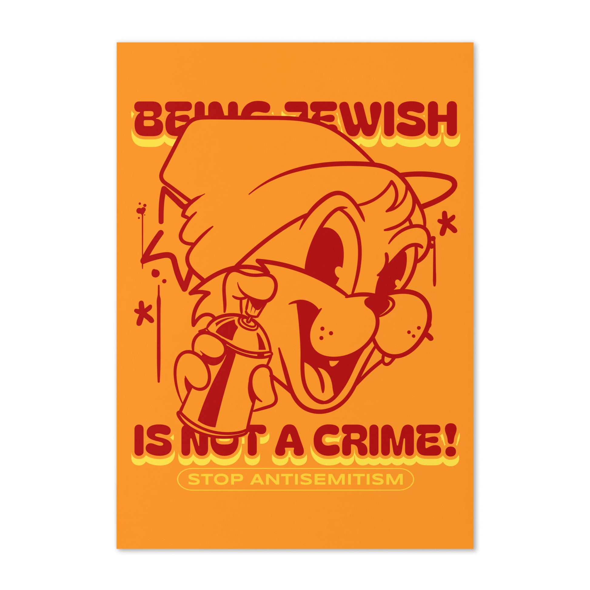 Streetart Graffiti Cartoon | Antisemitism | Greeting Card