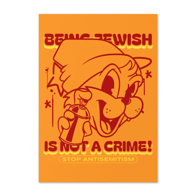 Streetart Graffiti Cartoon | Antisemitism | Greeting Card