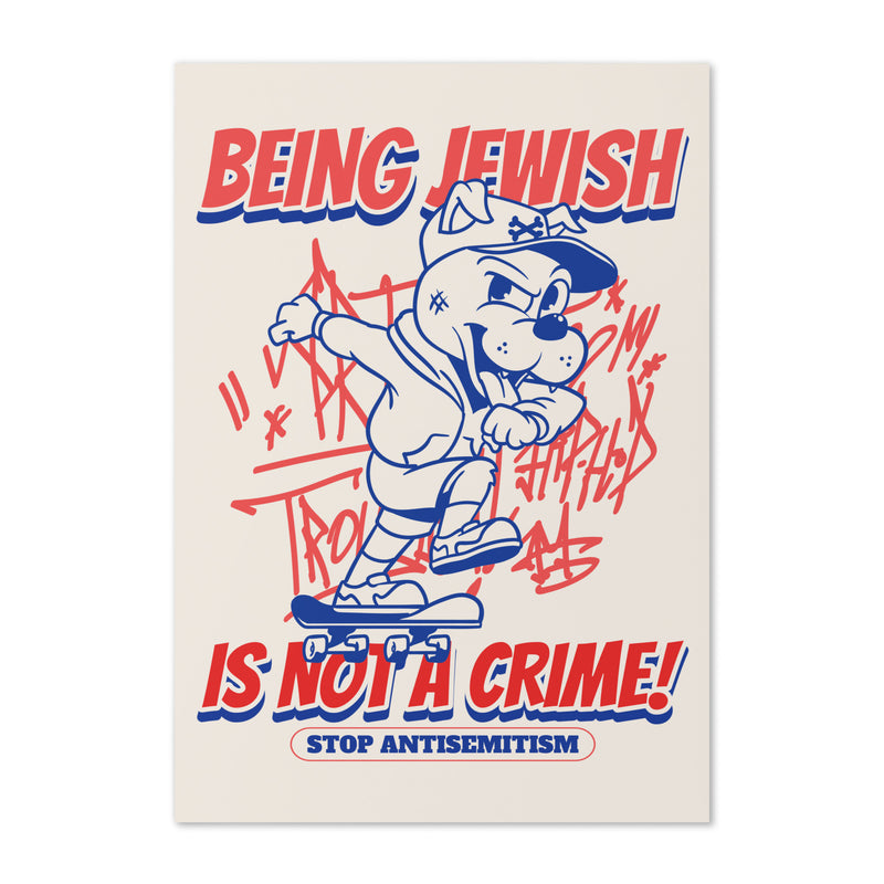 Streetart Graffiti Cartoon | Antisemitism | Greeting Card