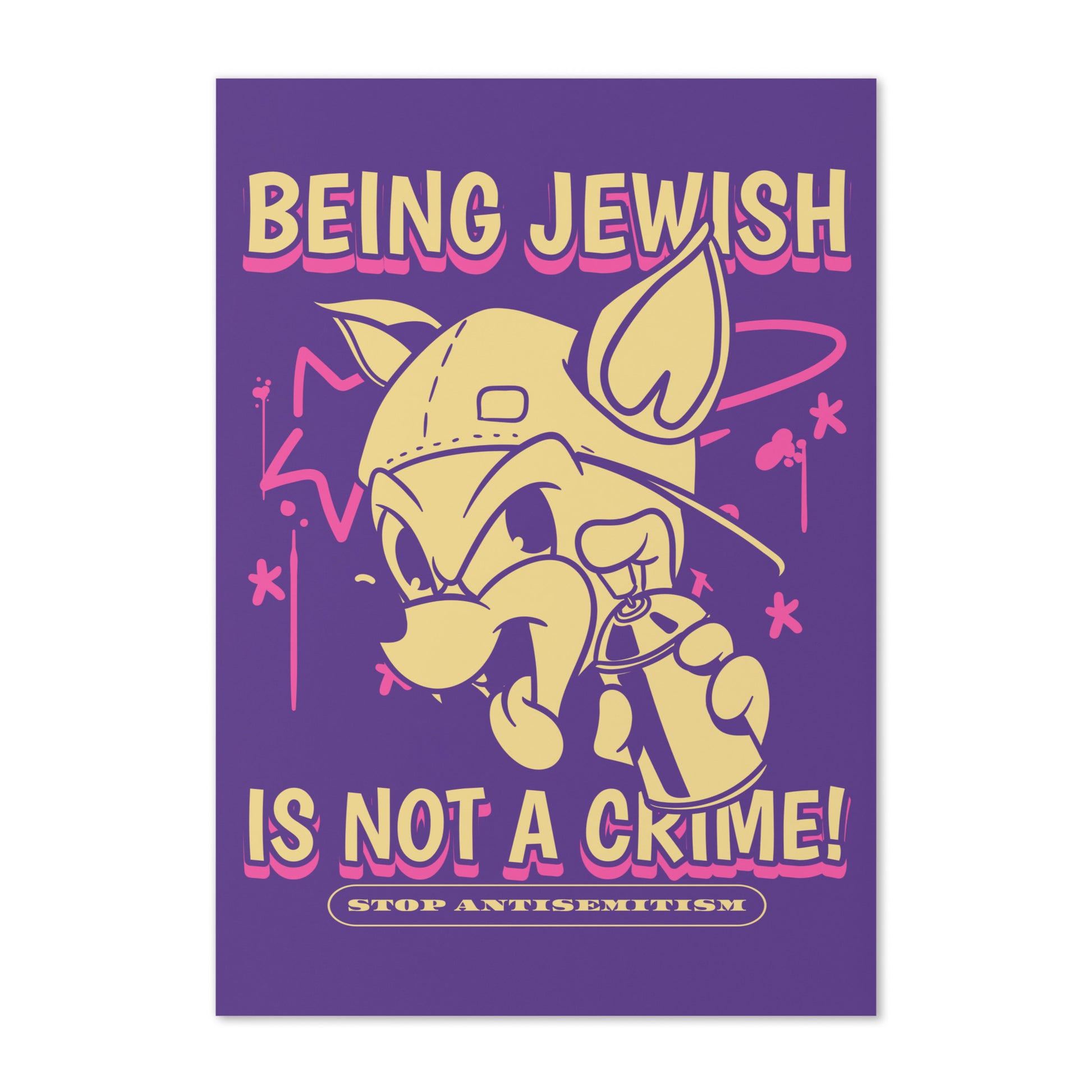 Streetart Graffiti Cartoon | Antisemitism | Greeting Card