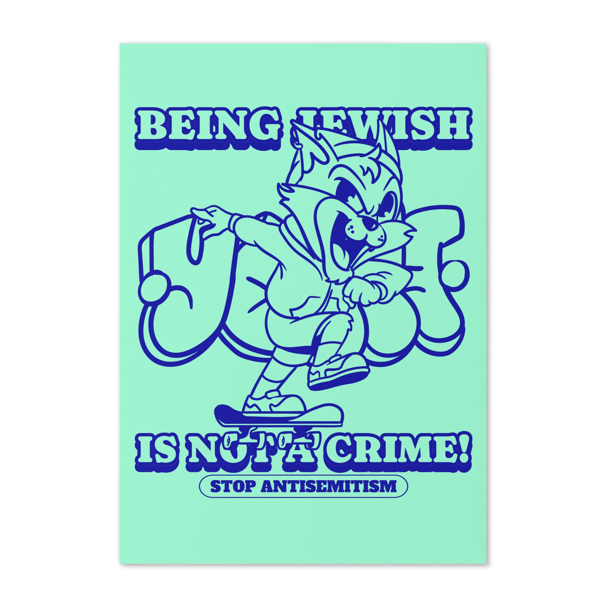 Streetart Graffiti Cartoon | Antisemitism | Greeting Card