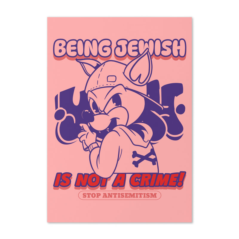 Streetart Graffiti Cartoon | Antisemitism | Greeting Card