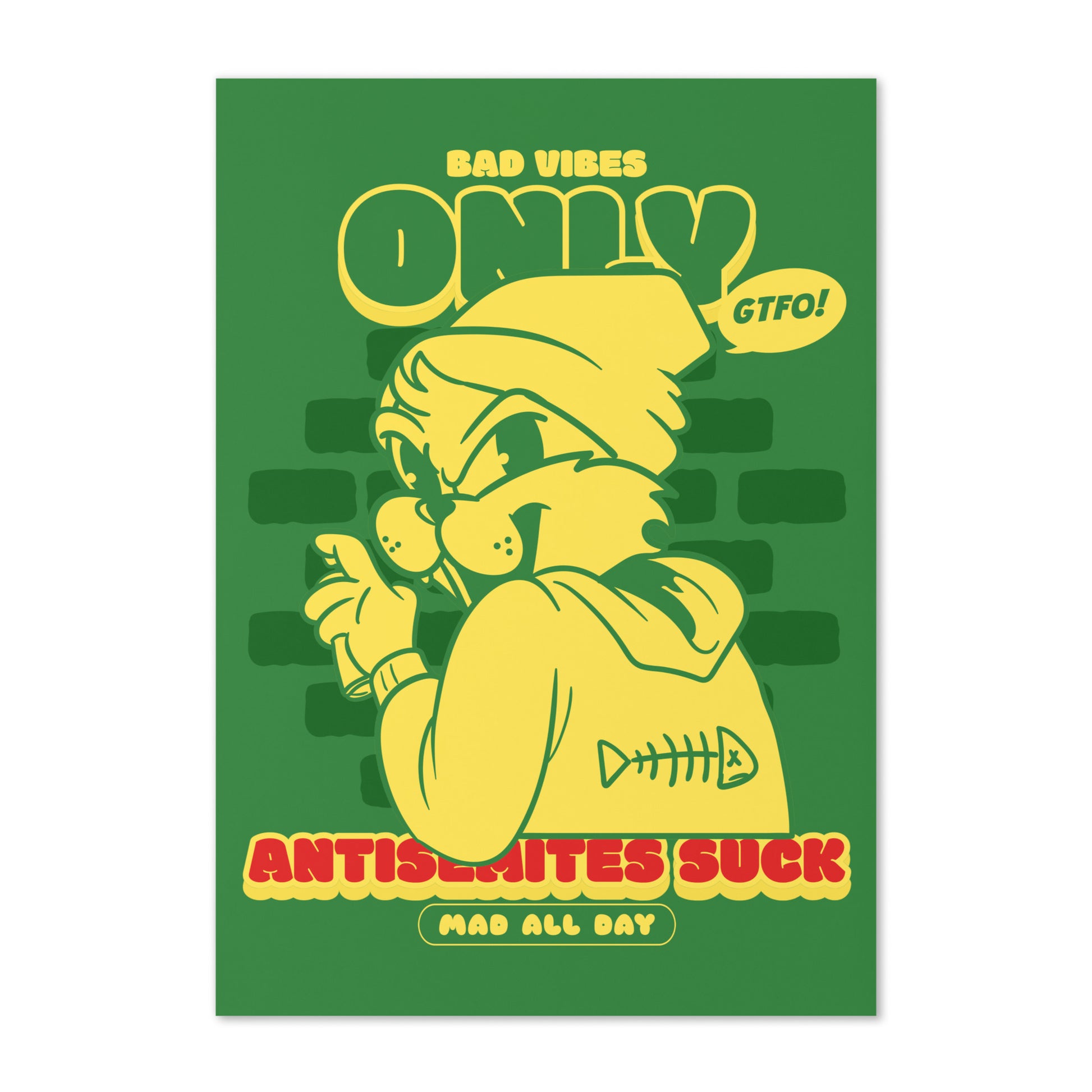 Streetart Graffiti Cartoon | Antisemitism | Greeting Card