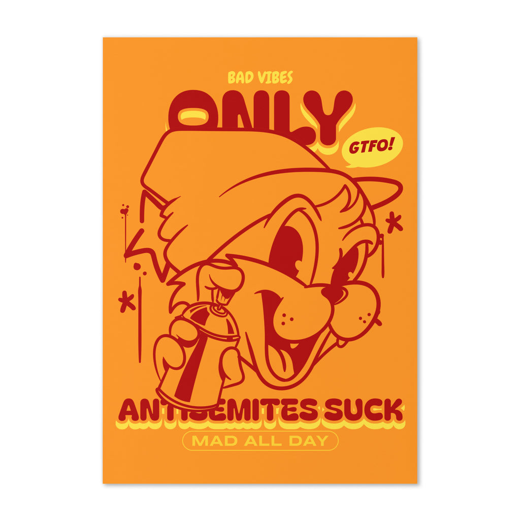Streetart Graffiti Cartoon | Antisemitism | Greeting Card