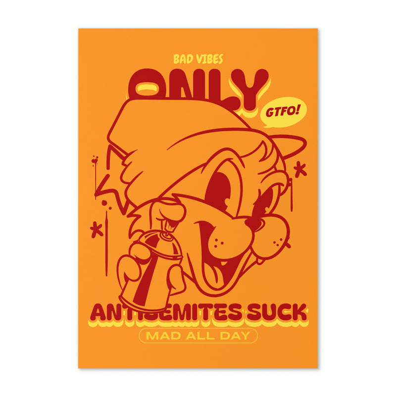 Streetart Graffiti Cartoon | Antisemitism | Greeting Card