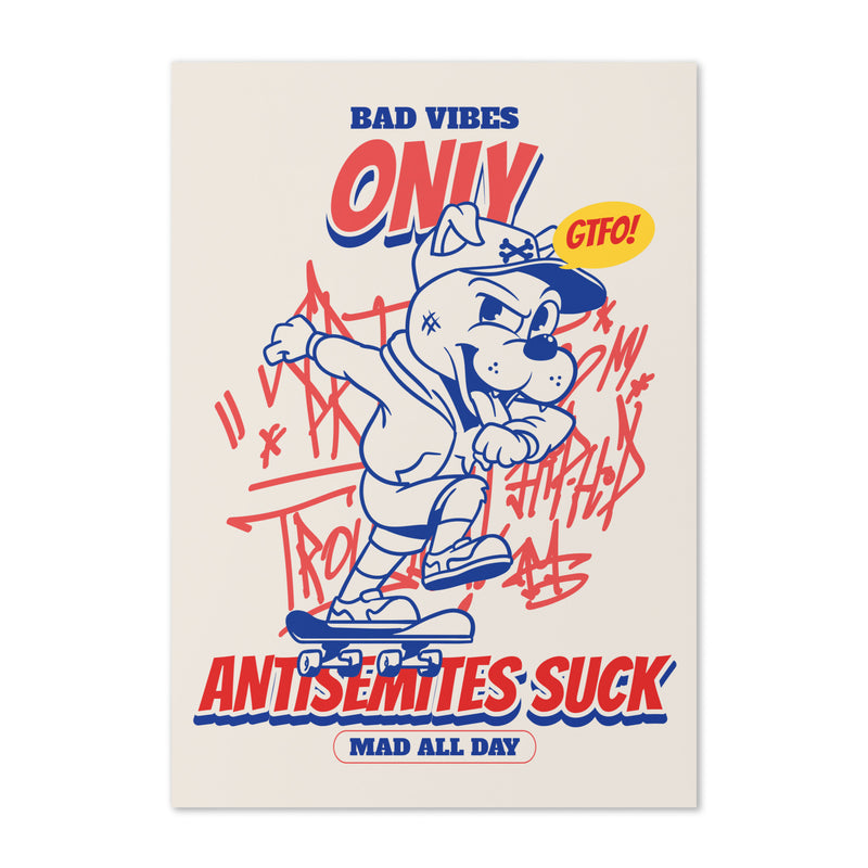 Streetart Graffiti Cartoon | Antisemitism | Greeting Card