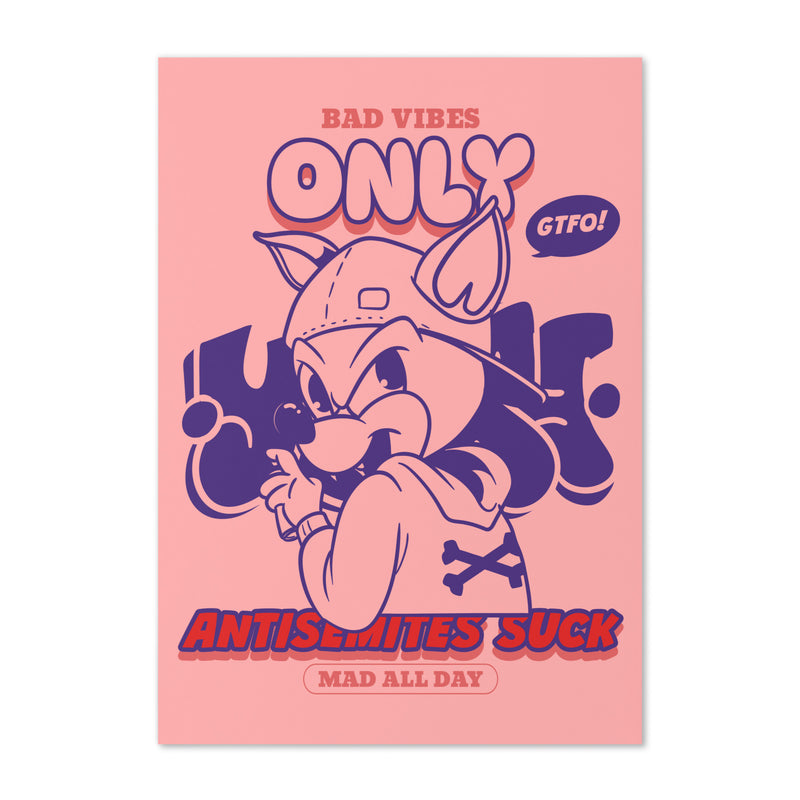 Streetart Graffiti Cartoon | Antisemitism | Greeting Card